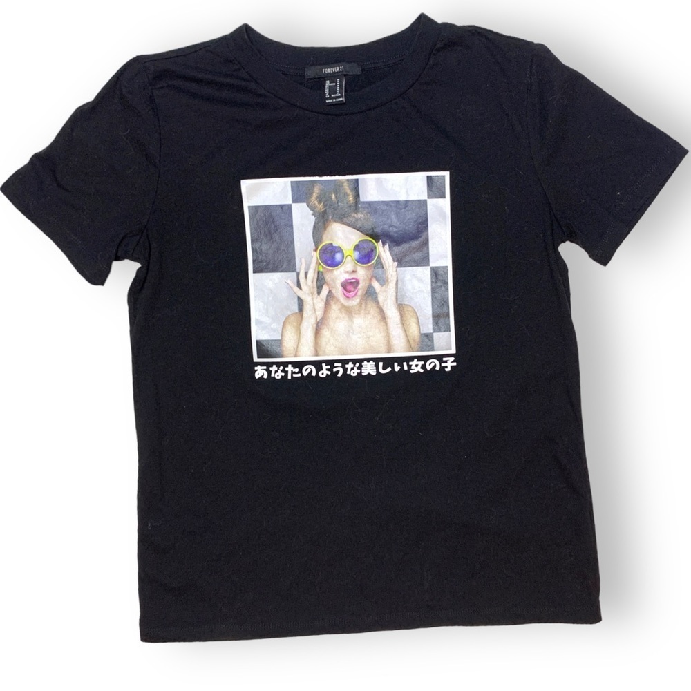 Medium Short Sleeve Black Graphic Tee Shirt Checkered Pop Art Design Unisex Top